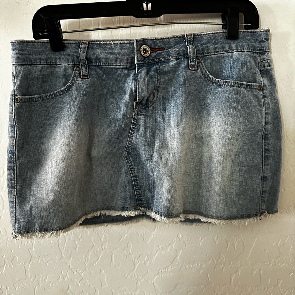 Denim mini skirt
